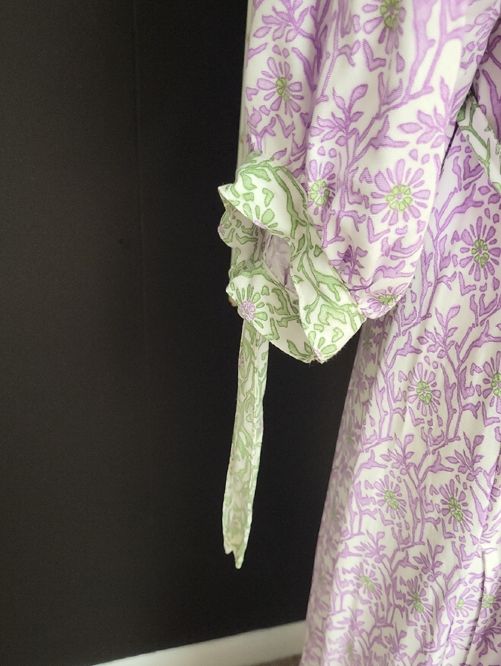 Wild Lavender Fields Floral Maxi Dress, By Cactus and PEARL, SIZE L - Picture 4 of 9